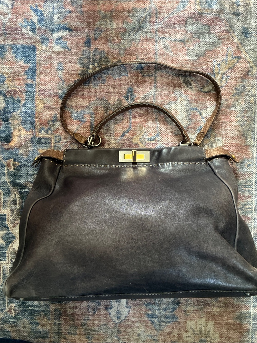 Vintage Fendi Selleria Bag Leather Large Lavorazione A Mano. 1925